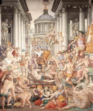 聖ローレンスの殉教 フィレンツェ アニョロ ブロンズィーノ Oil Paintings